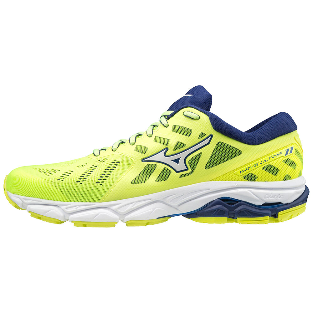 Zapatillas Running Mizuno Wave Ultima 11 Hombre Amarillo/Blancas/Azules Ofertas WNZX-24675